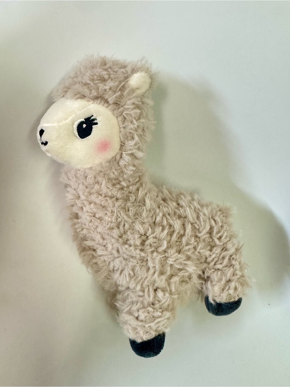 Plush Llama Soft Toy - Cream Alpaca Stuffed Animal for Kids